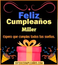 Mensaje de cumpleaños Miller